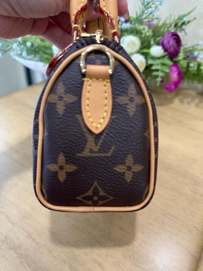 LV 原花金釦Nano Speedy手提波士頓包M81085-5