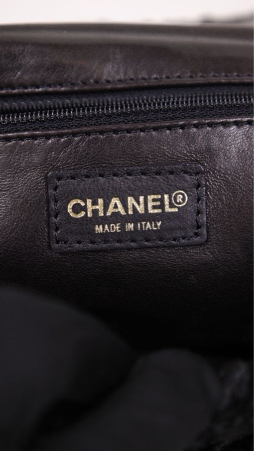 Chanel 6开黑金泰迪毛毛cf单肩包-19