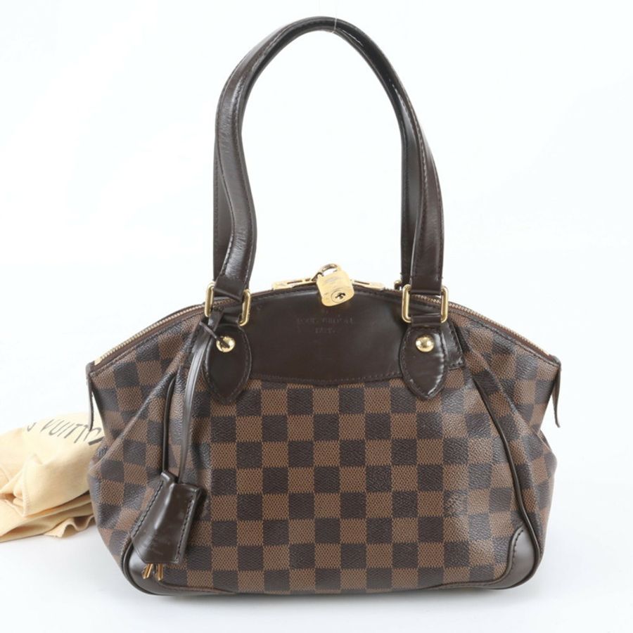 路易威登 Damier Verona PM N41117 棕色女士真皮手提包-0