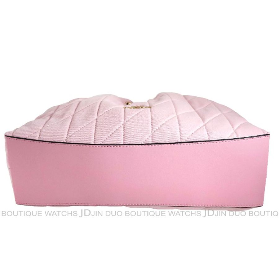 金鐸精品~2557 COACH EVELYN CER79復古粉紅色丹寧布絎縫單肩背包 全新品-4