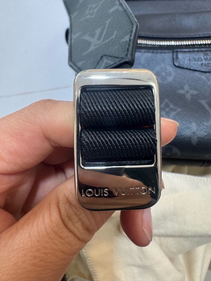 LOUIS VUITTON Outdoor 經典老花 牛皮拼塗層帆布 郵差包-10