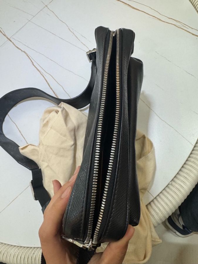 LOUIS VUITTON Outdoor 經典老花 牛皮拼塗層帆布 郵差包-12