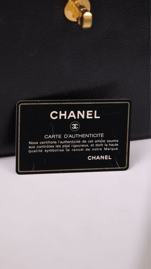 Chanel 黑金荔枝皮书包扣盒子包单肩包-8
