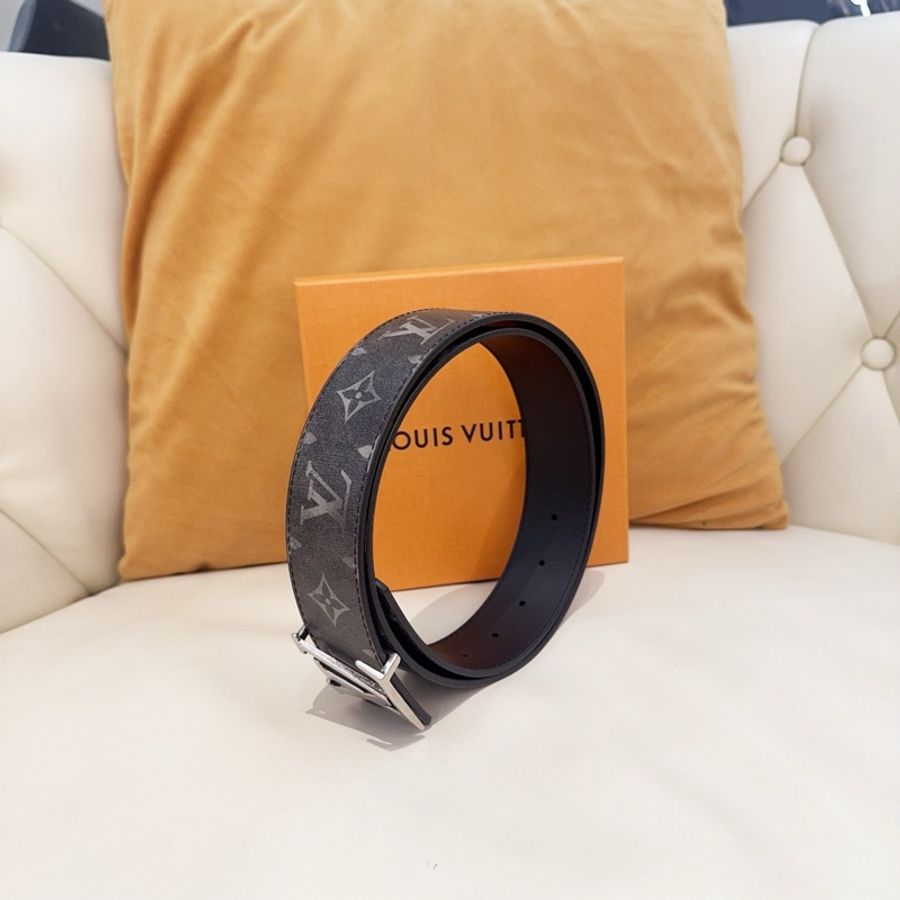 LV/路易威登 簡約 皮革 皮帶 男款 黑色 尺寸:90#-2