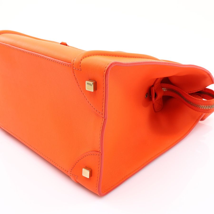 橘色 牛皮 Luggage L 手提包【CELINE 賽琳】-7
