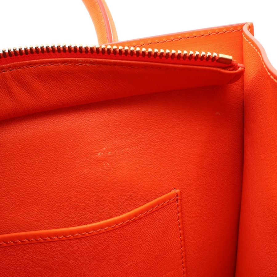 橘色 牛皮 Luggage L 手提包【CELINE 賽琳】-9