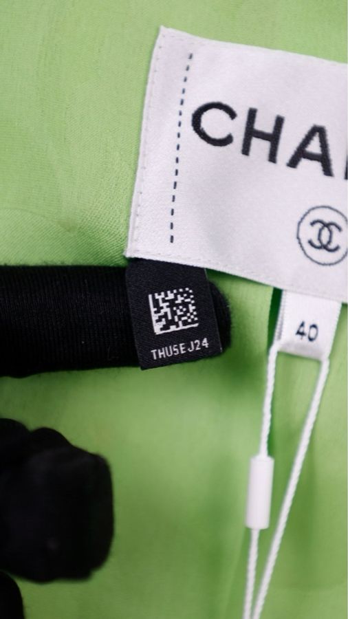 Chanel 25C海洋世界系列秀款苹果绿粗花呢连帽可拆卸两口袋外套-13