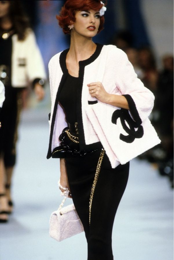 Chanel 92年秀款jennie同款黑白毛巾cc圆领两口袋外套-2