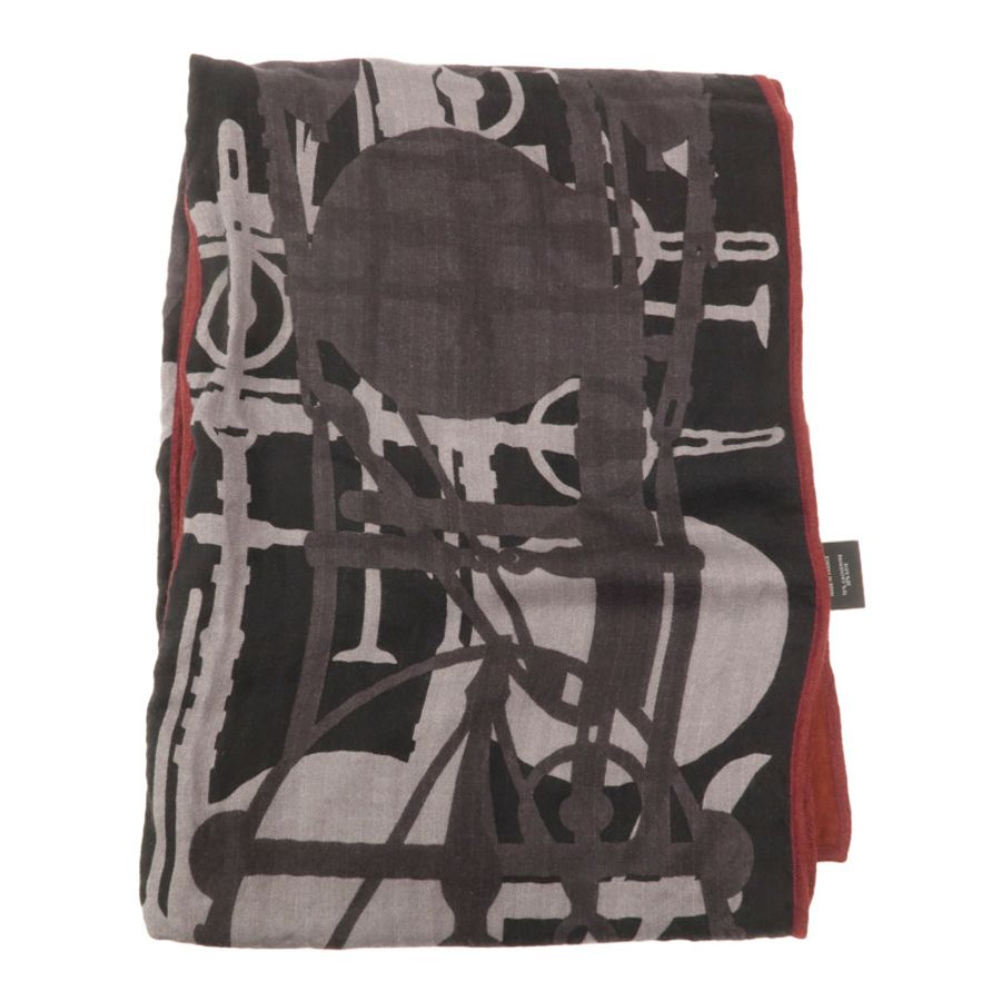 HERMES 絲質/羊絨Scarf 63X160cm圍巾-2