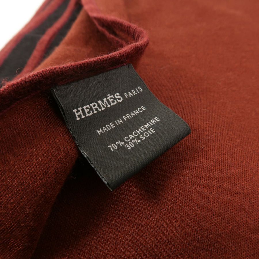 HERMES 絲質/羊絨Scarf 63X160cm圍巾-6