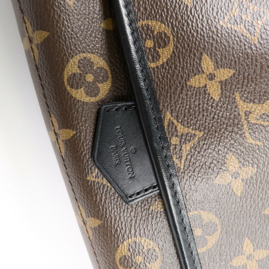 LOUIS VUITTON Monogram Macassar Magnetic Messenger Bag肩背袋棕色-14