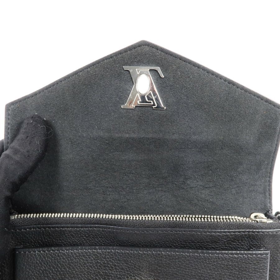 LOUIS VUITTON 牛皮皮革Mylockme銀扣鏈帶肩背袋-14