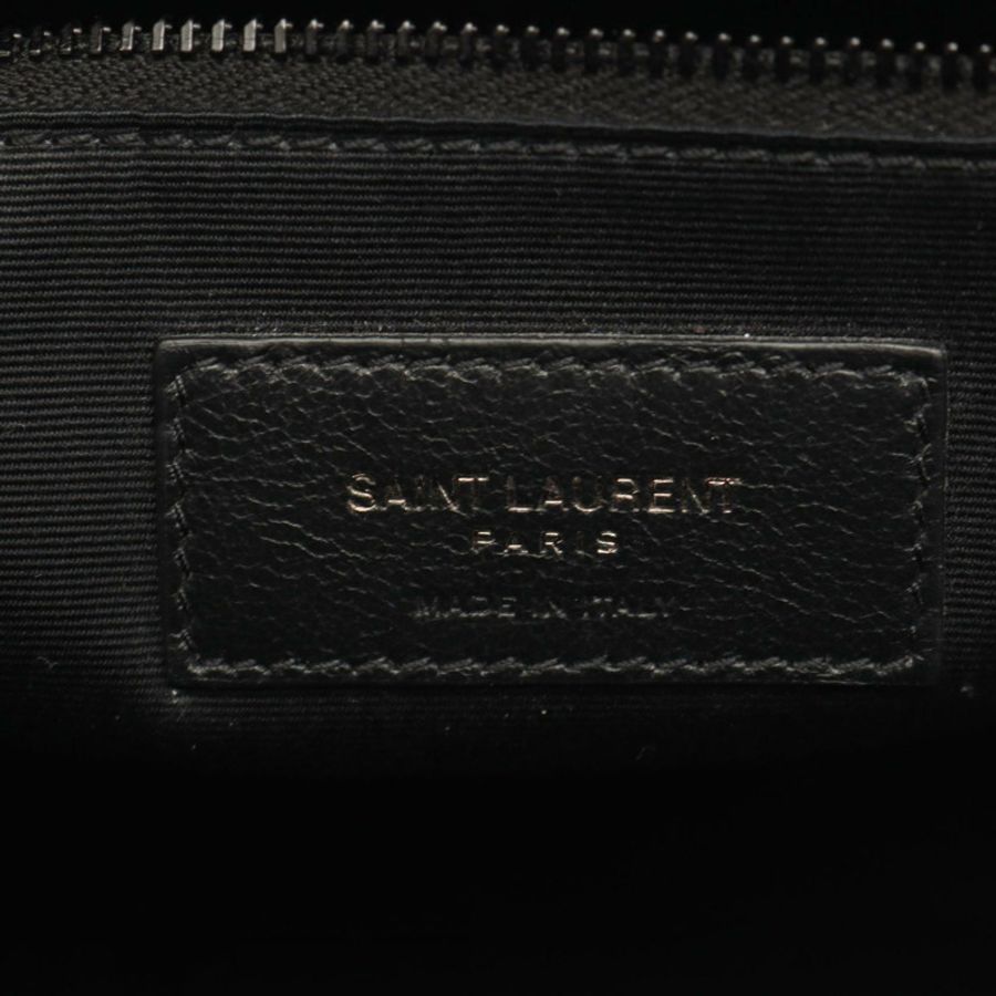 SAINT LAURENT PARIS Loulou 大鏈條單肩包,黑色皮革,二手女款-3