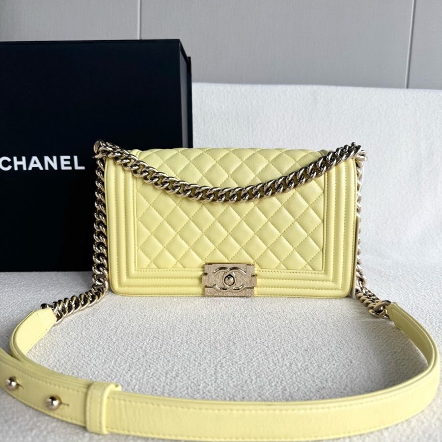 Chanel香奈兒羊皮Leboy鏈條包中號-1