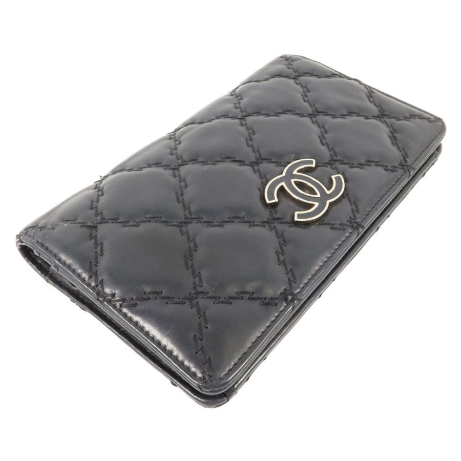CHANEL 羊皮皮革Long Bifold Wallet長錢包-2