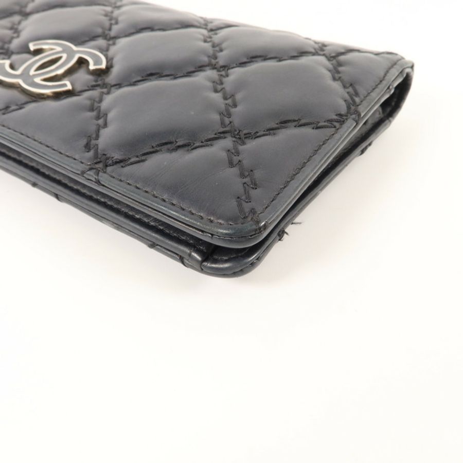 CHANEL 羊皮皮革Long Bifold Wallet長錢包-11