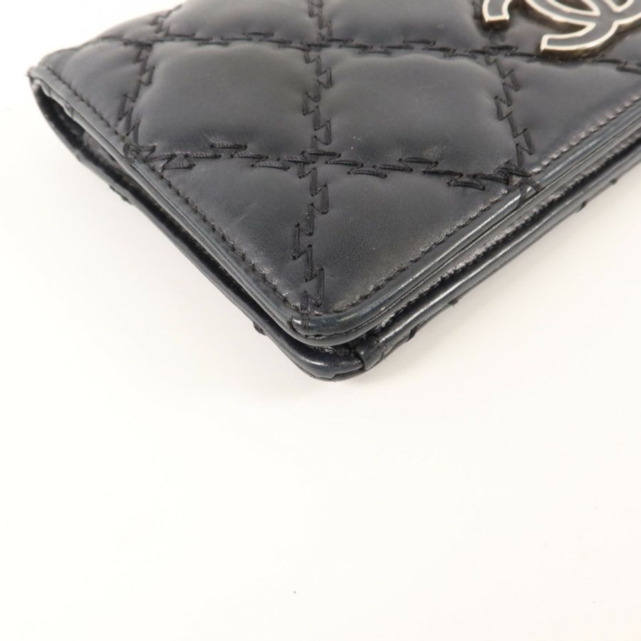 CHANEL 羊皮皮革Long Bifold Wallet長錢包-12