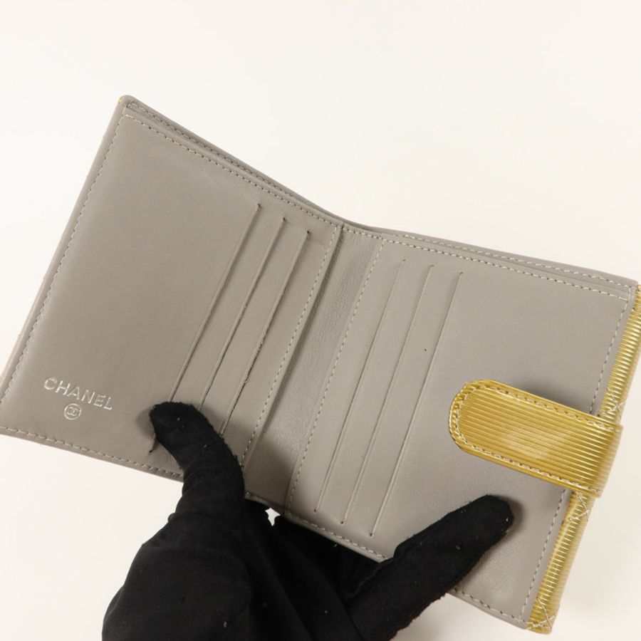 CHANEL 漆皮皮革Bifold Wallet錢包-4
