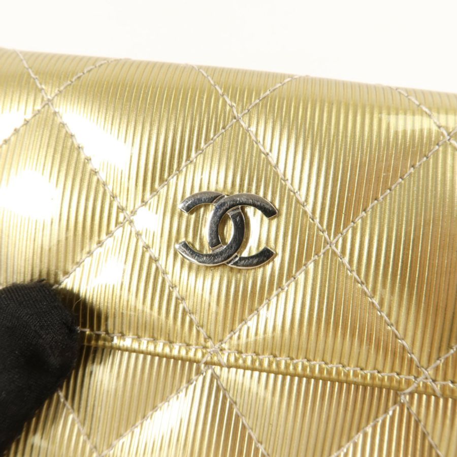 CHANEL 漆皮皮革Bifold Wallet錢包-12