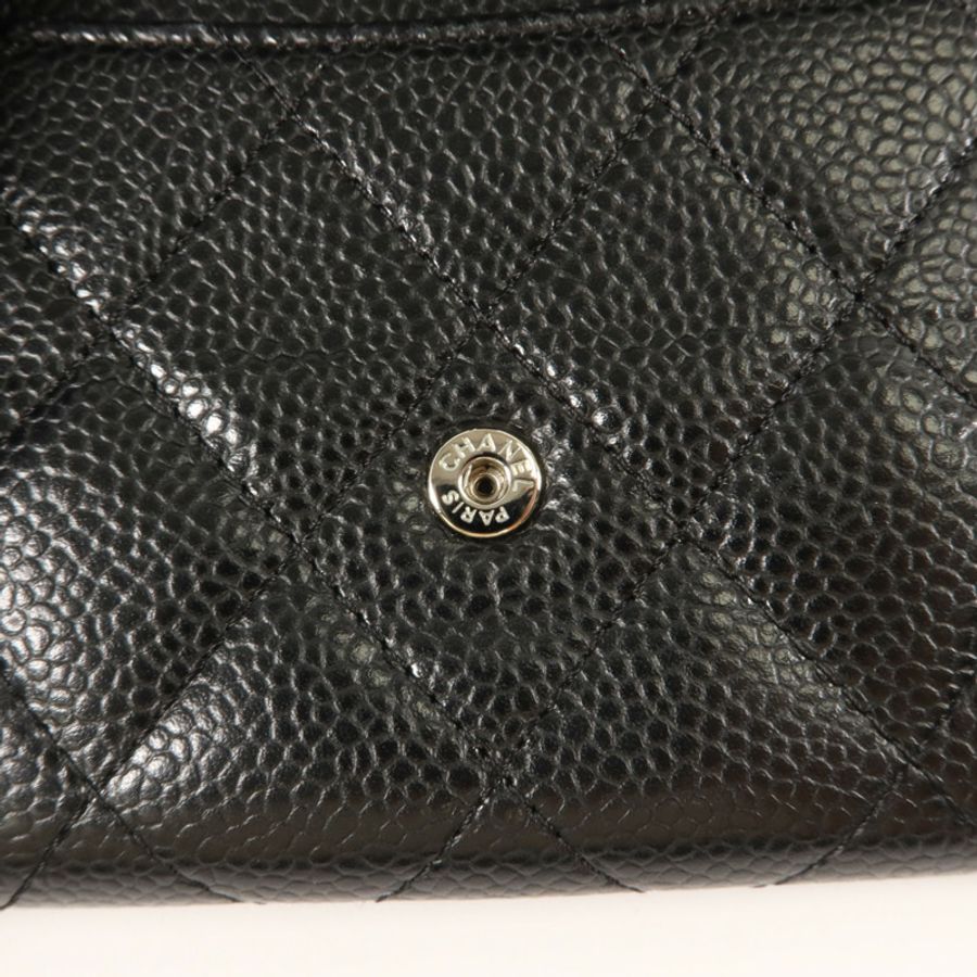 CHANEL 牛皮皮革Classic Flap Wallet錢包-11