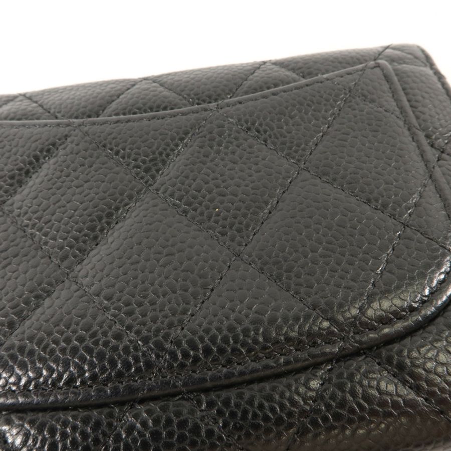 CHANEL 牛皮皮革Classic Flap Wallet錢包-16