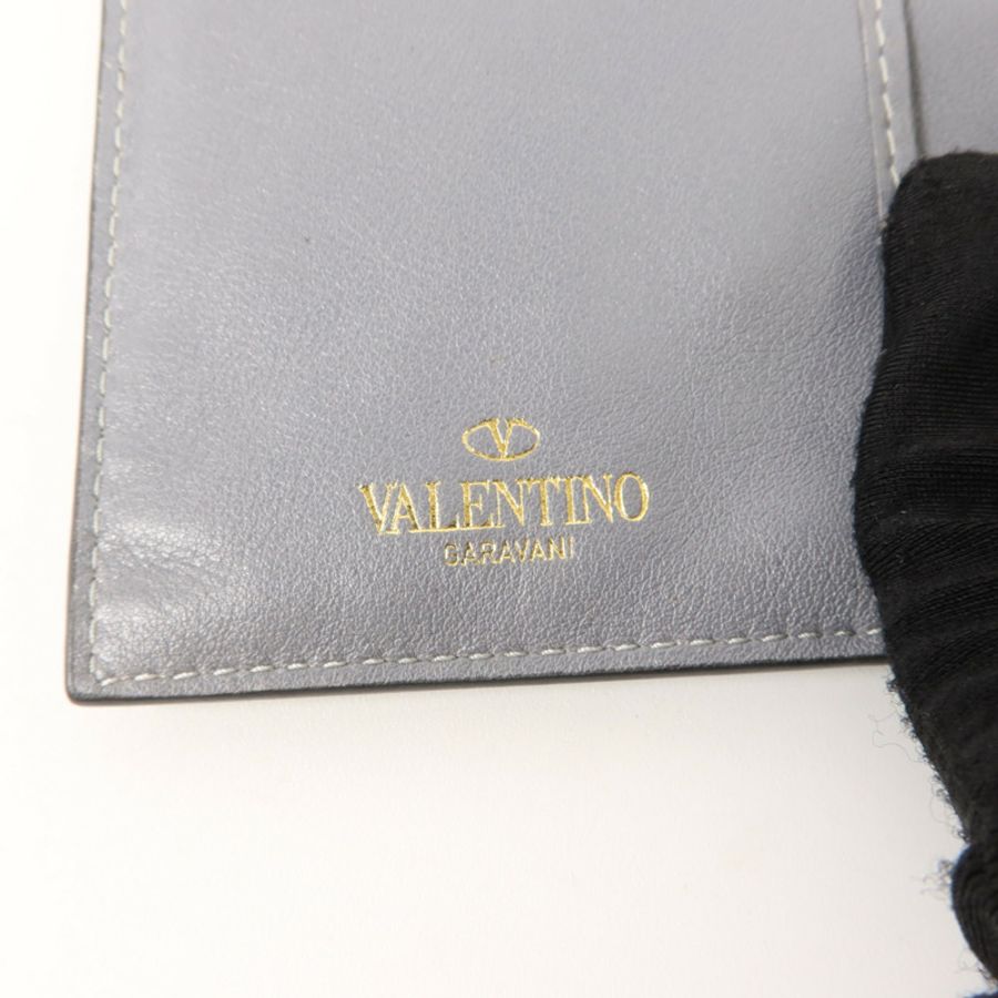 Valentino 牛皮皮革Rockstud Wallet錢包-7
