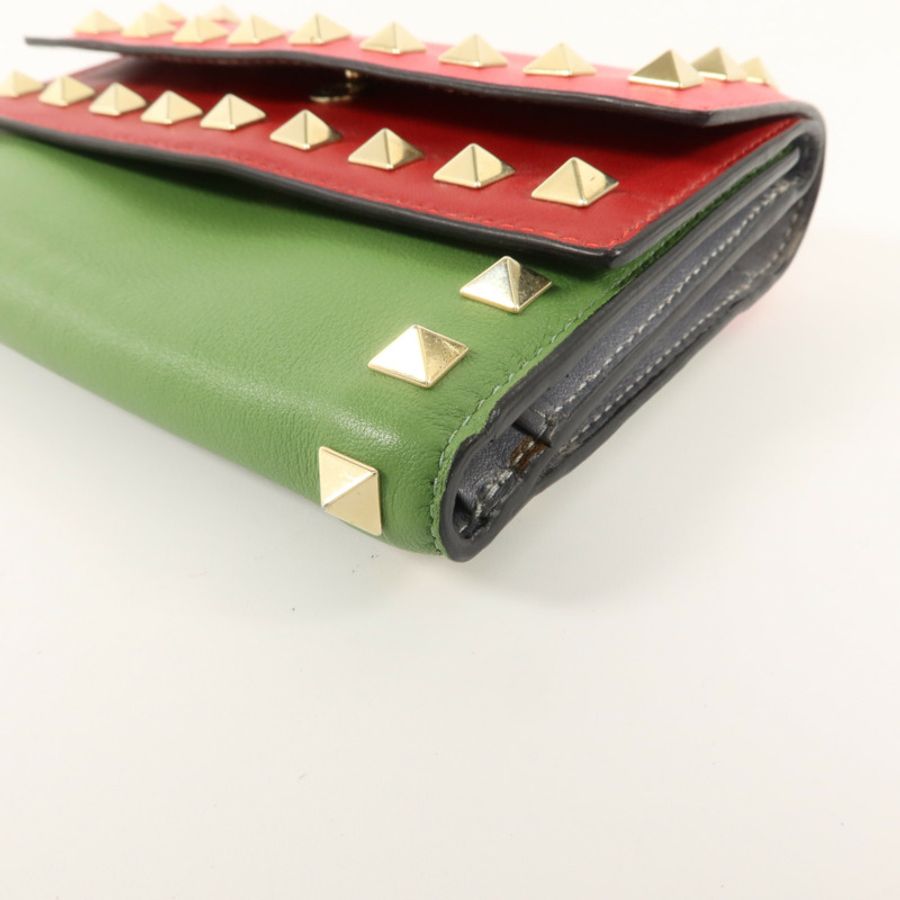 Valentino 牛皮皮革Rockstud Wallet錢包-12