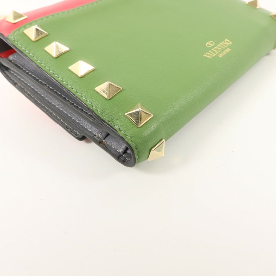 Valentino 牛皮皮革Rockstud Wallet錢包-15