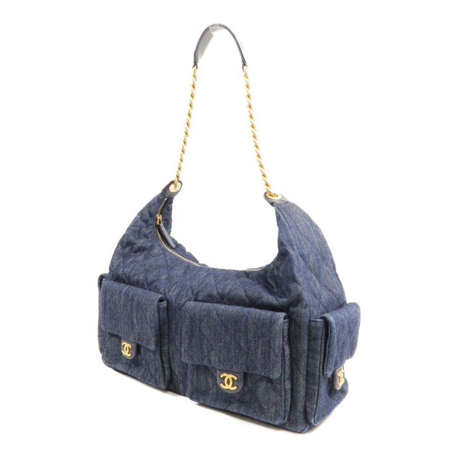 CHANEL Denim Hobo 25C肩背袋-2
