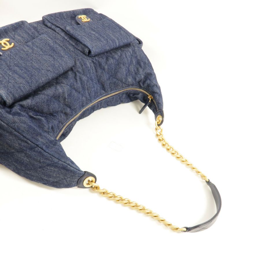 CHANEL Denim Hobo 25C肩背袋-5