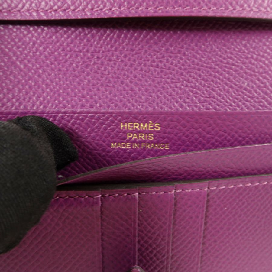 HERMES Epsom皮革Bearn Wallet錢包Anemone-6