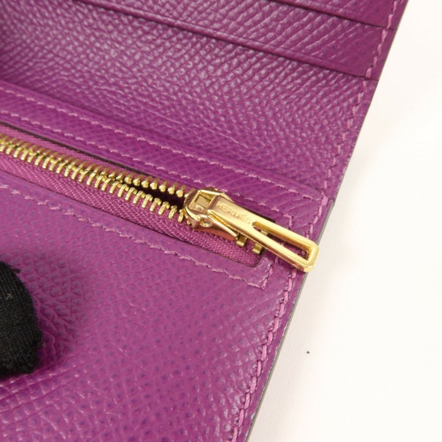 HERMES Epsom皮革Bearn Wallet錢包Anemone-9