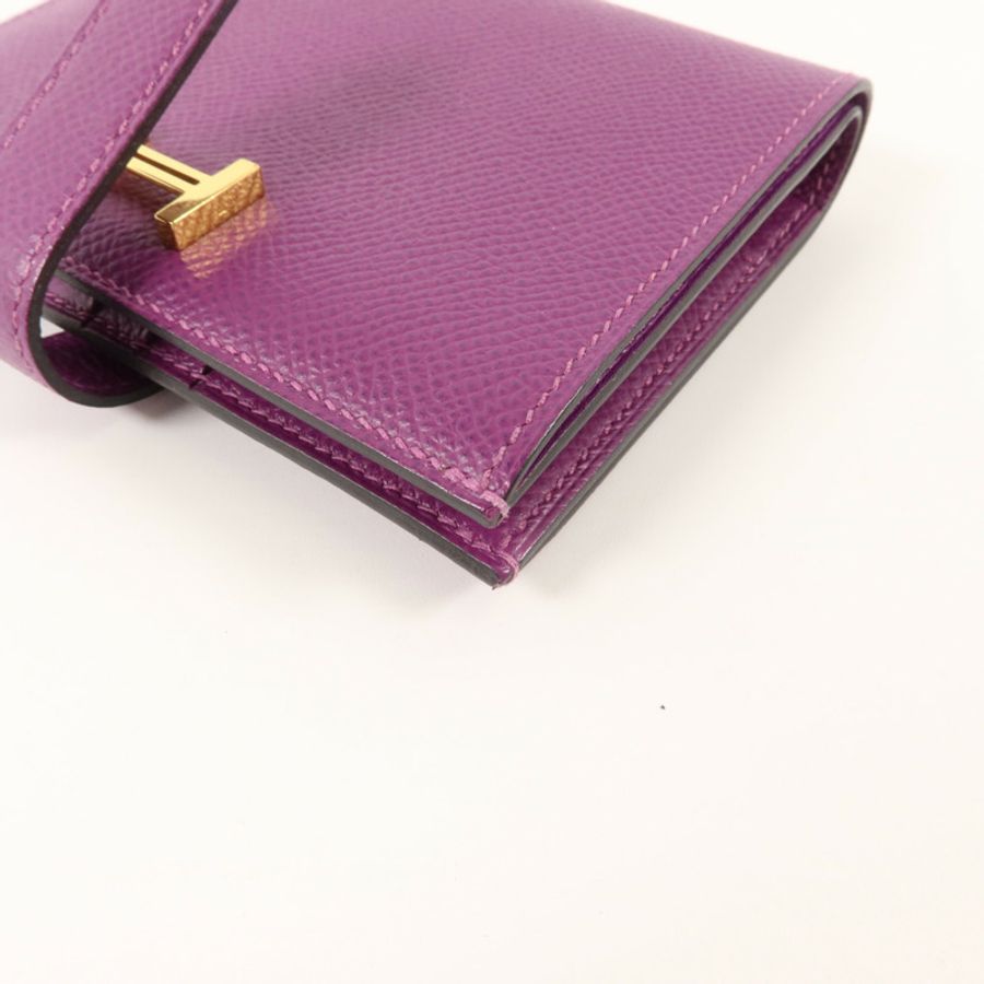 HERMES Epsom皮革Bearn Wallet錢包Anemone-10