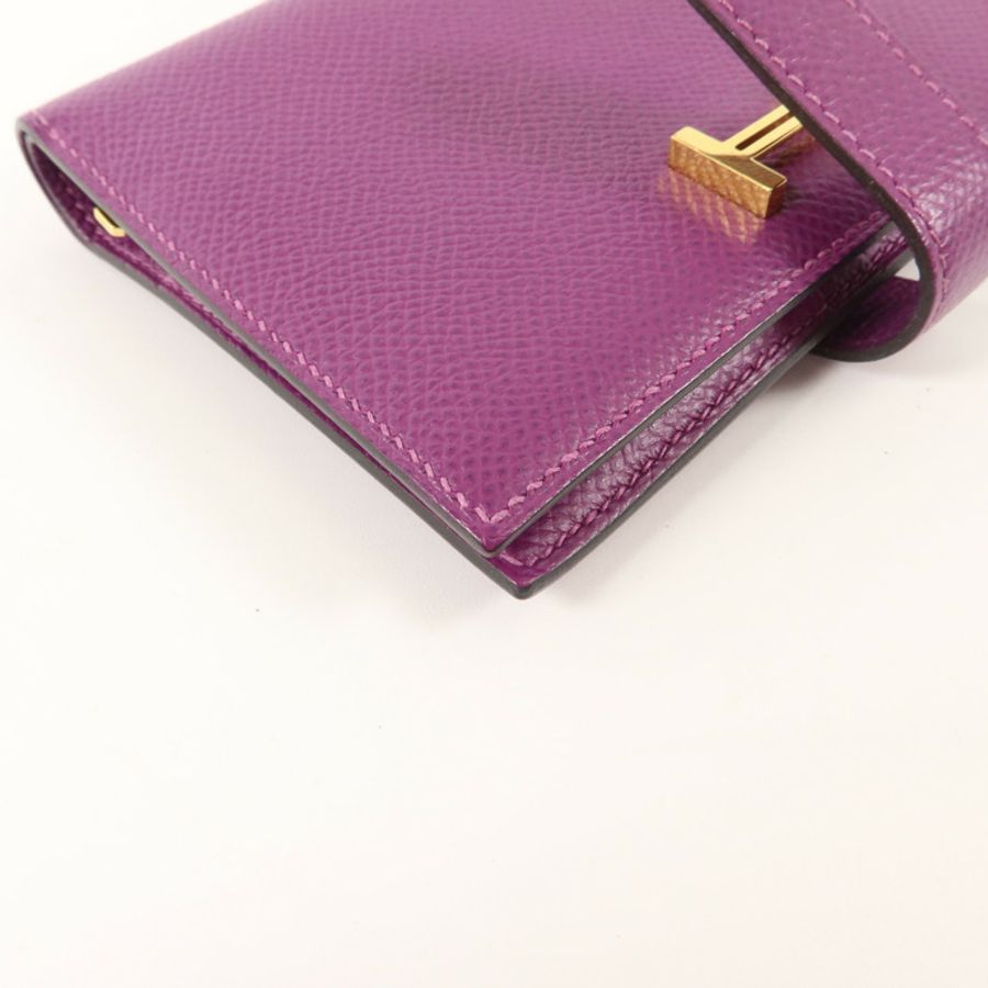 HERMES Epsom皮革Bearn Wallet錢包Anemone-11