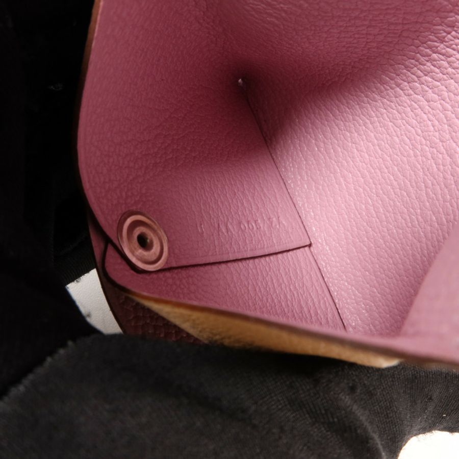 HERMES Chevre皮革/Mysore皮革Bastia零錢包Quebracho/Mauve Sylvestre-7