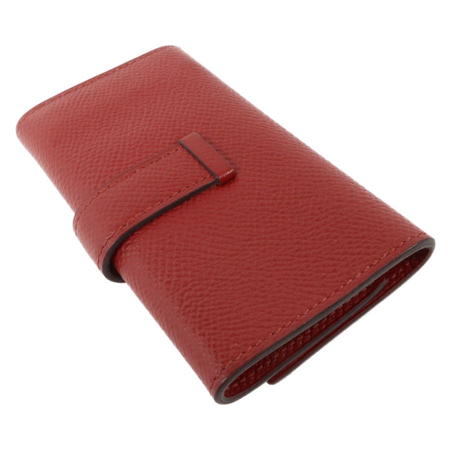 HERMES Epsom皮革Bearn Key Case鎖匙包Rouge H-3