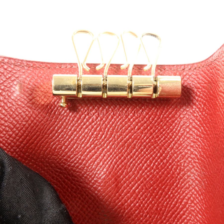 HERMES Epsom皮革Bearn Key Case鎖匙包Rouge H-7