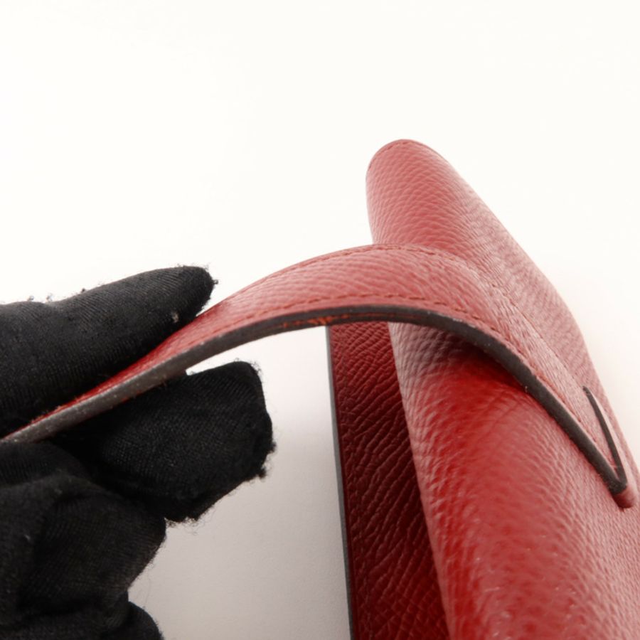 HERMES Epsom皮革Bearn Key Case鎖匙包Rouge H-13