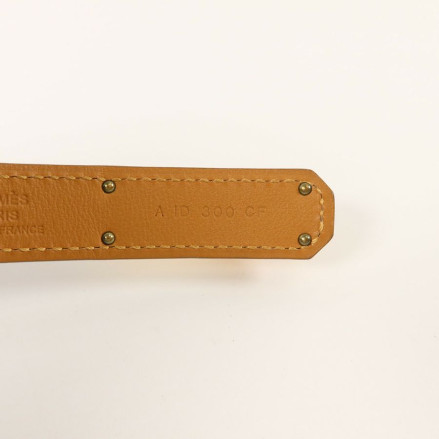 HERMES Epsom皮革Kelly Belt皮帶Etoupe-6