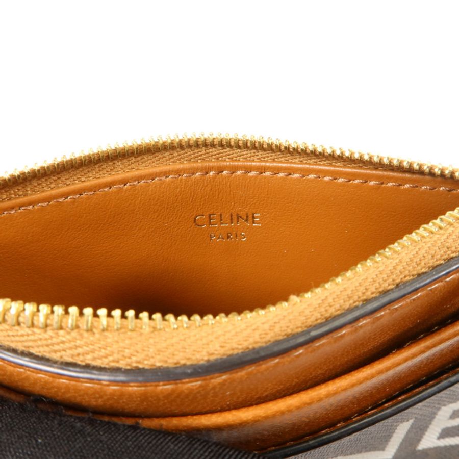 CELINE 塗層帆布Zipped Card Holder卡片套-5