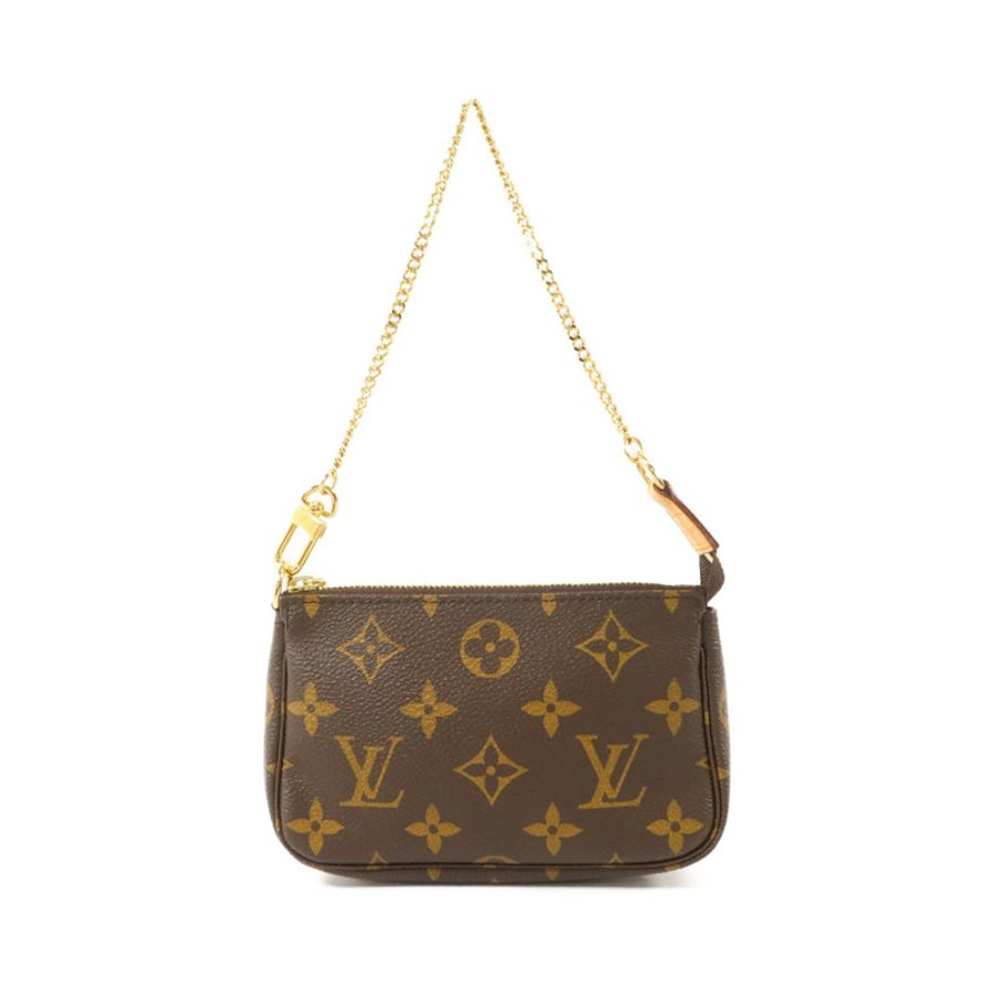 LOUIS VUITTON Monogram Mini Pochette Accessoires金扣手挽袋-1