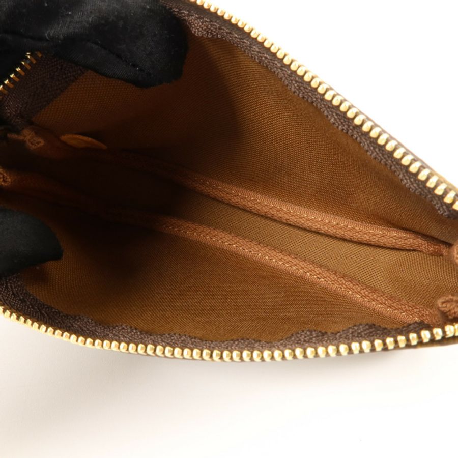 LOUIS VUITTON Monogram Mini Pochette Accessoires金扣手挽袋-4