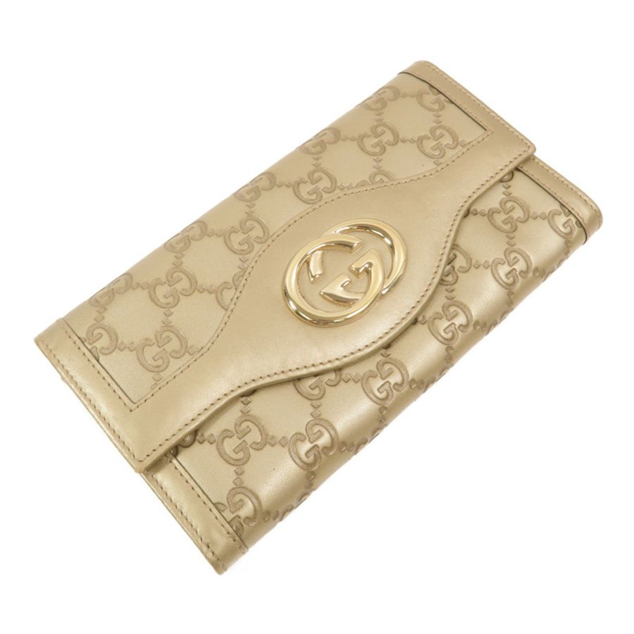 GUCCI 牛皮皮革Interlocking G Long Wallet長錢包-4