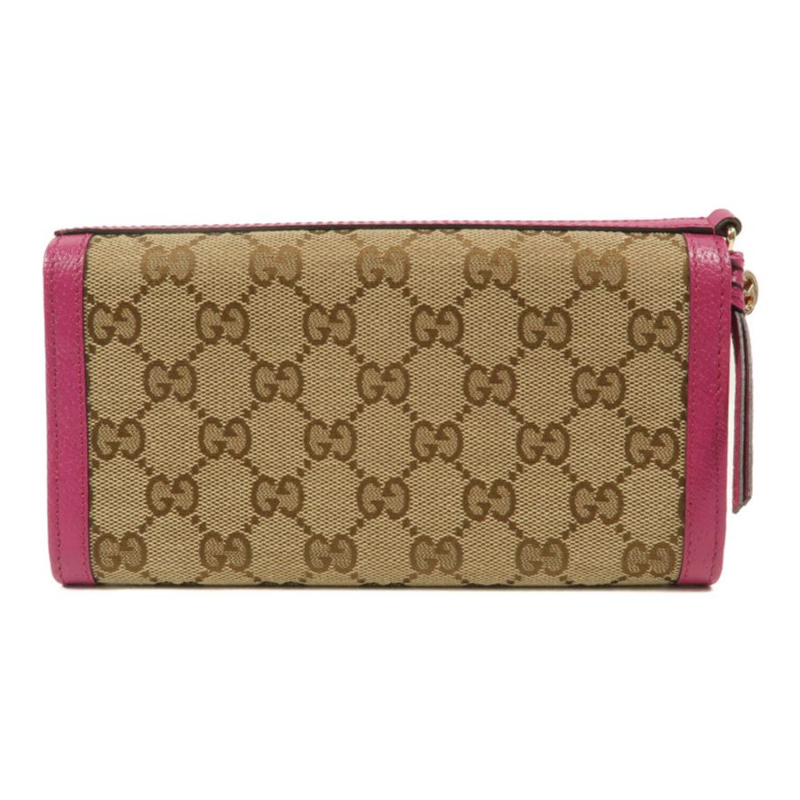 GUCCI 帆布/牛皮皮革Long Wallet長錢包-1