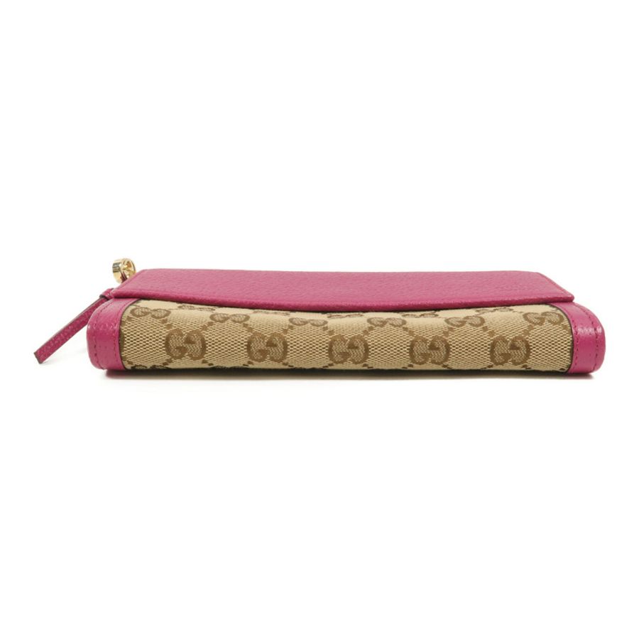 GUCCI 帆布/牛皮皮革Long Wallet長錢包-3