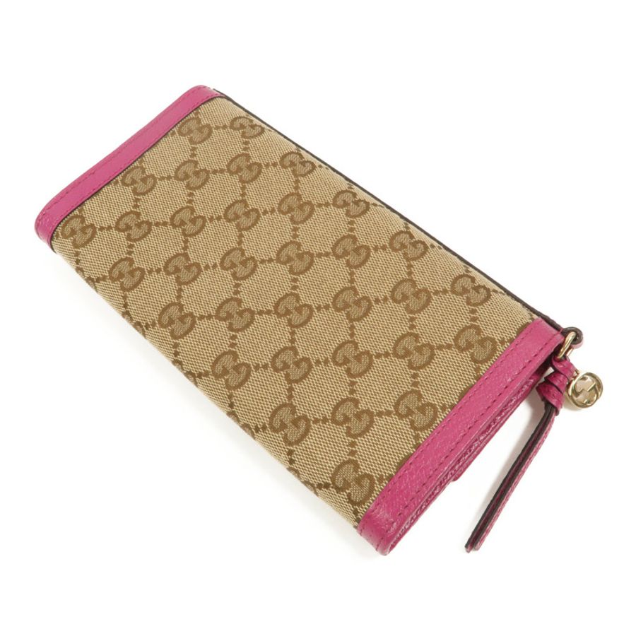 GUCCI 帆布/牛皮皮革Long Wallet長錢包-5