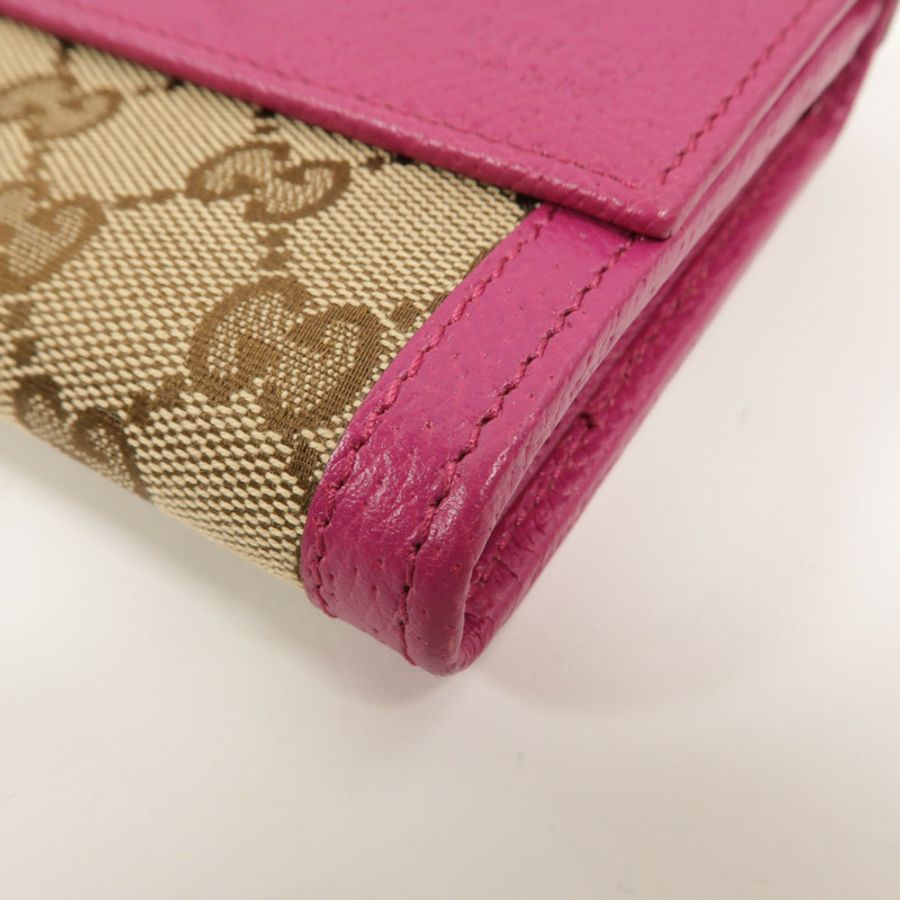 GUCCI 帆布/牛皮皮革Long Wallet長錢包-11