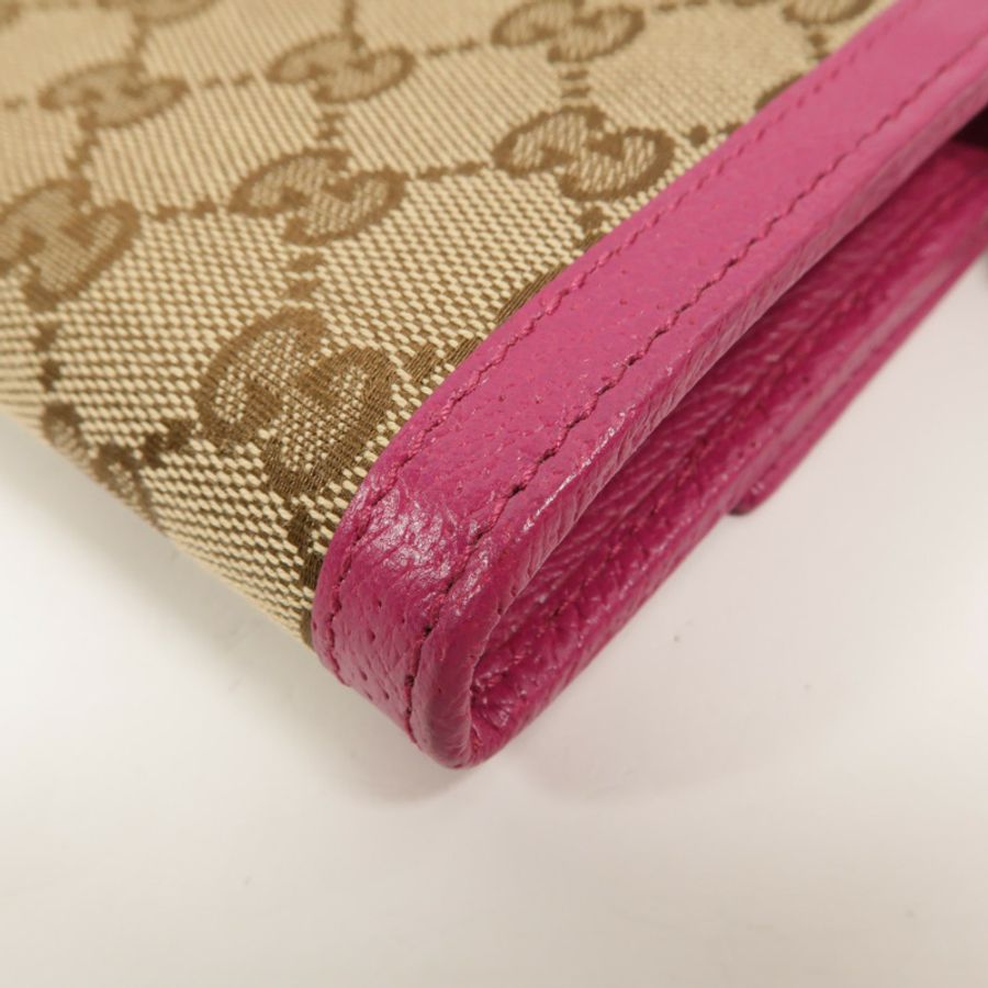 GUCCI 帆布/牛皮皮革Long Wallet長錢包-13