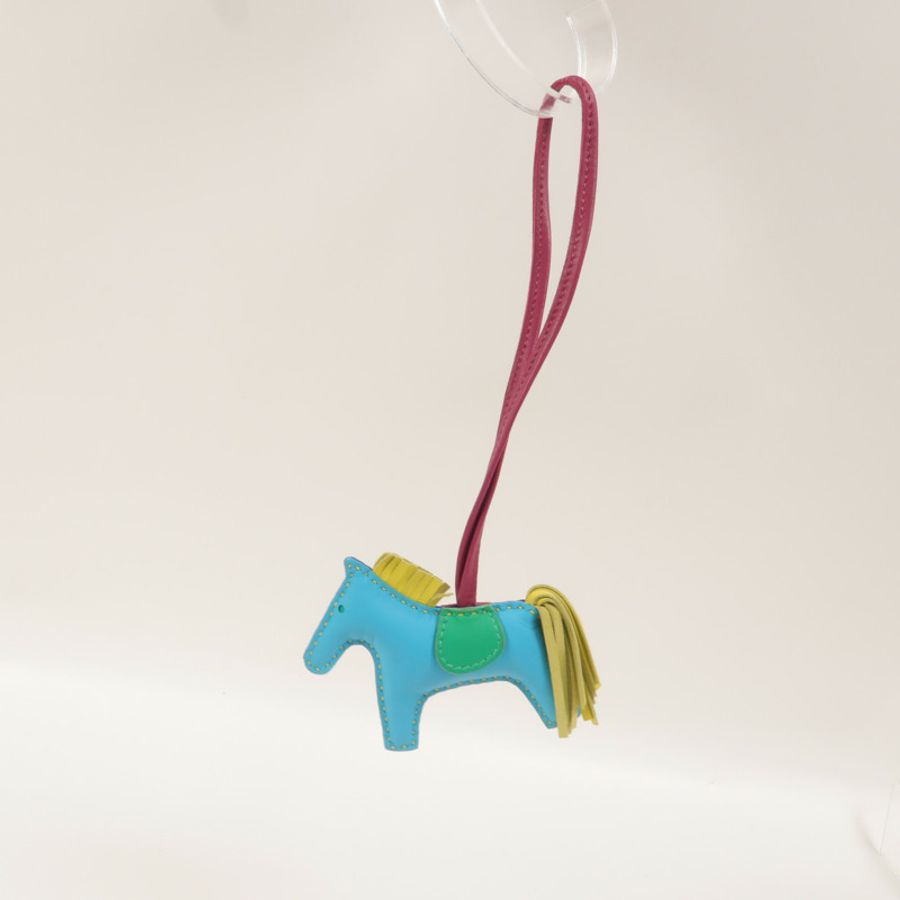 HERMES Milo皮革Rodeo PM掛飾Tosca-6