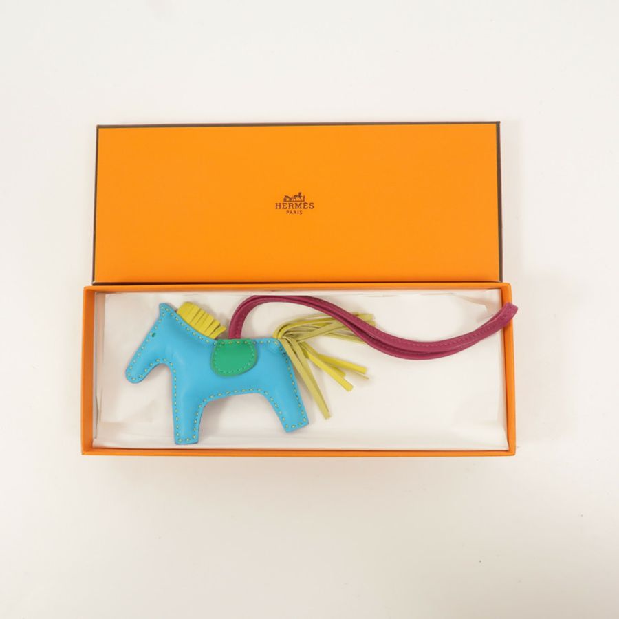 HERMES Milo皮革Rodeo PM掛飾Tosca-7